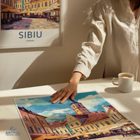 Sibiu Poster | Romania Wall Art | Europe Decor