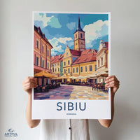 Sibiu Poster | Romania Wall Art | Europe Decor