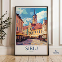 Sibiu Poster | Romania Wall Art | Europe Decor