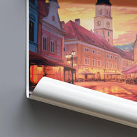 Sibiu Poster | Romania Wall Art | Europe Decor