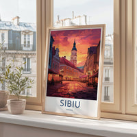 Sibiu Poster | Romania Wall Art | Europe Decor