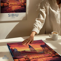 Sibiu Poster | Romania Wall Art | Europe Decor