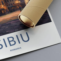 Sibiu Poster | Romania Wall Art | Europe Decor