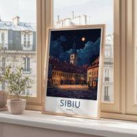 Sibiu Poster | Romania Wall Art | Europe Decor