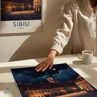 Sibiu Poster | Romania Wall Art | Europe Decor