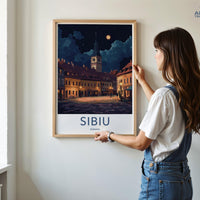 Sibiu Poster | Romania Wall Art | Europe Decor