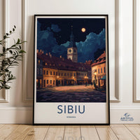 Sibiu Poster | Romania Wall Art | Europe Decor