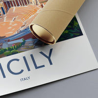 Sicily Poster | Italy Wall Art | Europe Decor