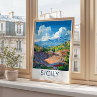 Sicily Poster | Italy Wall Art | Europe Decor