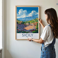 Sicily Poster | Italy Wall Art | Europe Decor