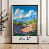 Sicily Poster | Italy Wall Art | Europe Decor