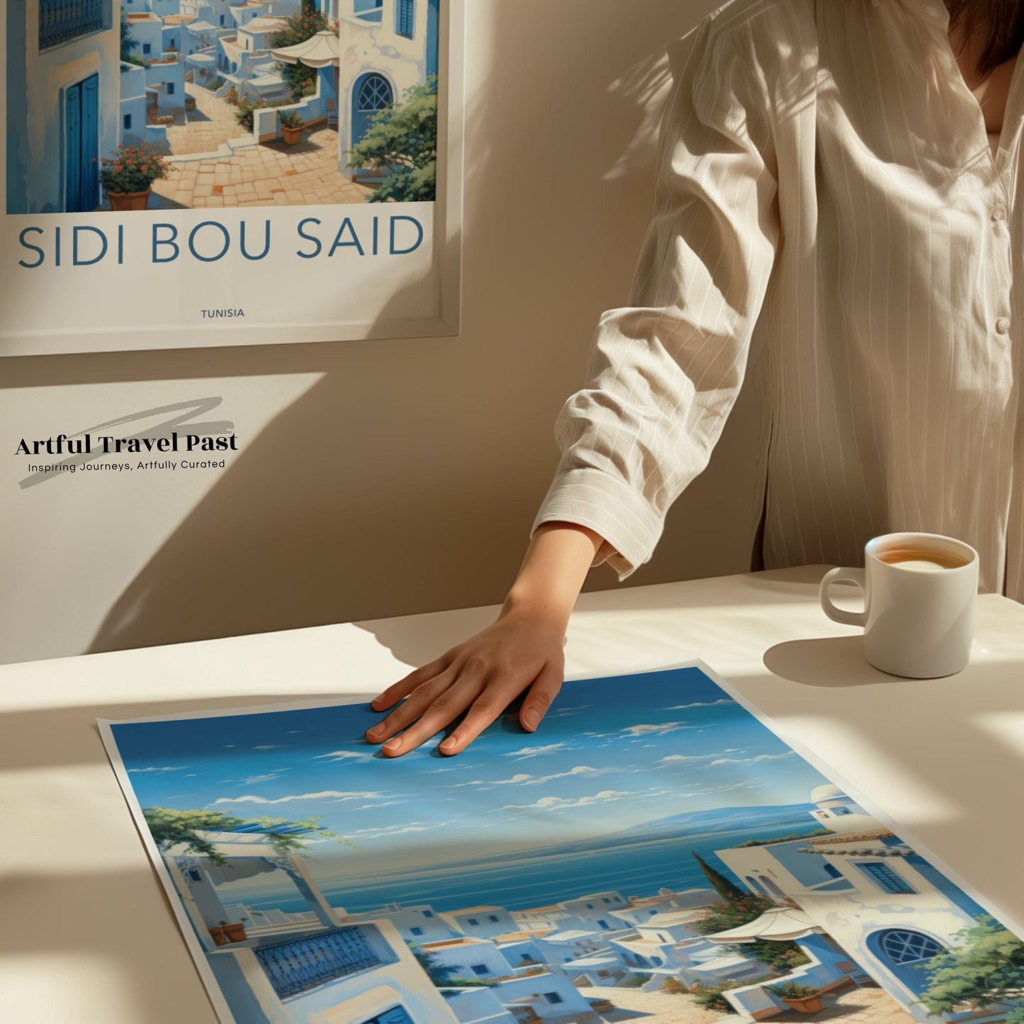 Sidi Bou Said Poster | Tunisia Decor | Africa Wall Art