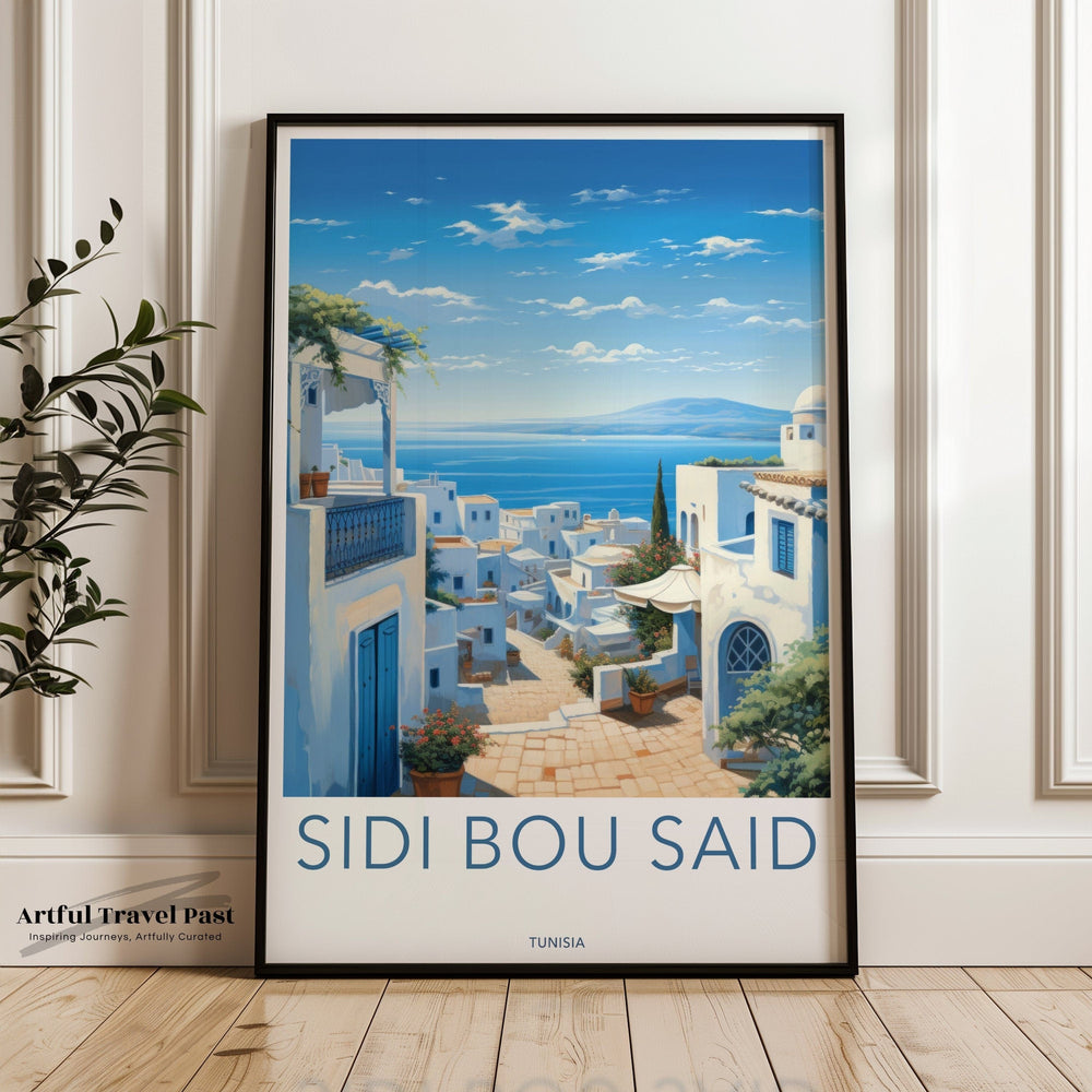Sidi Bou Said Poster | Tunisia Decor | Africa Wall Art