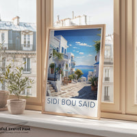 Sidi Bou Said Poster | Tunisia Wall Art | Africa Decor