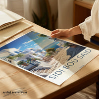 Sidi Bou Said Poster | Tunisia Wall Art | Africa Decor