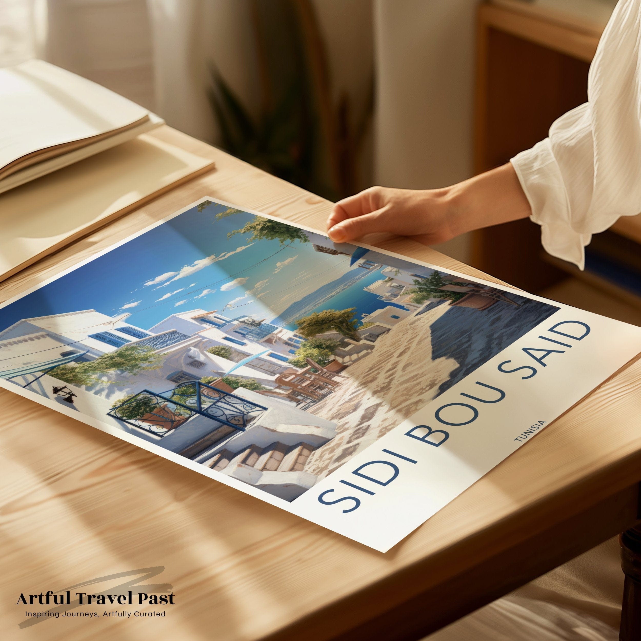 Sidi Bou Said Poster | Tunisia Wall Art | Africa Decor