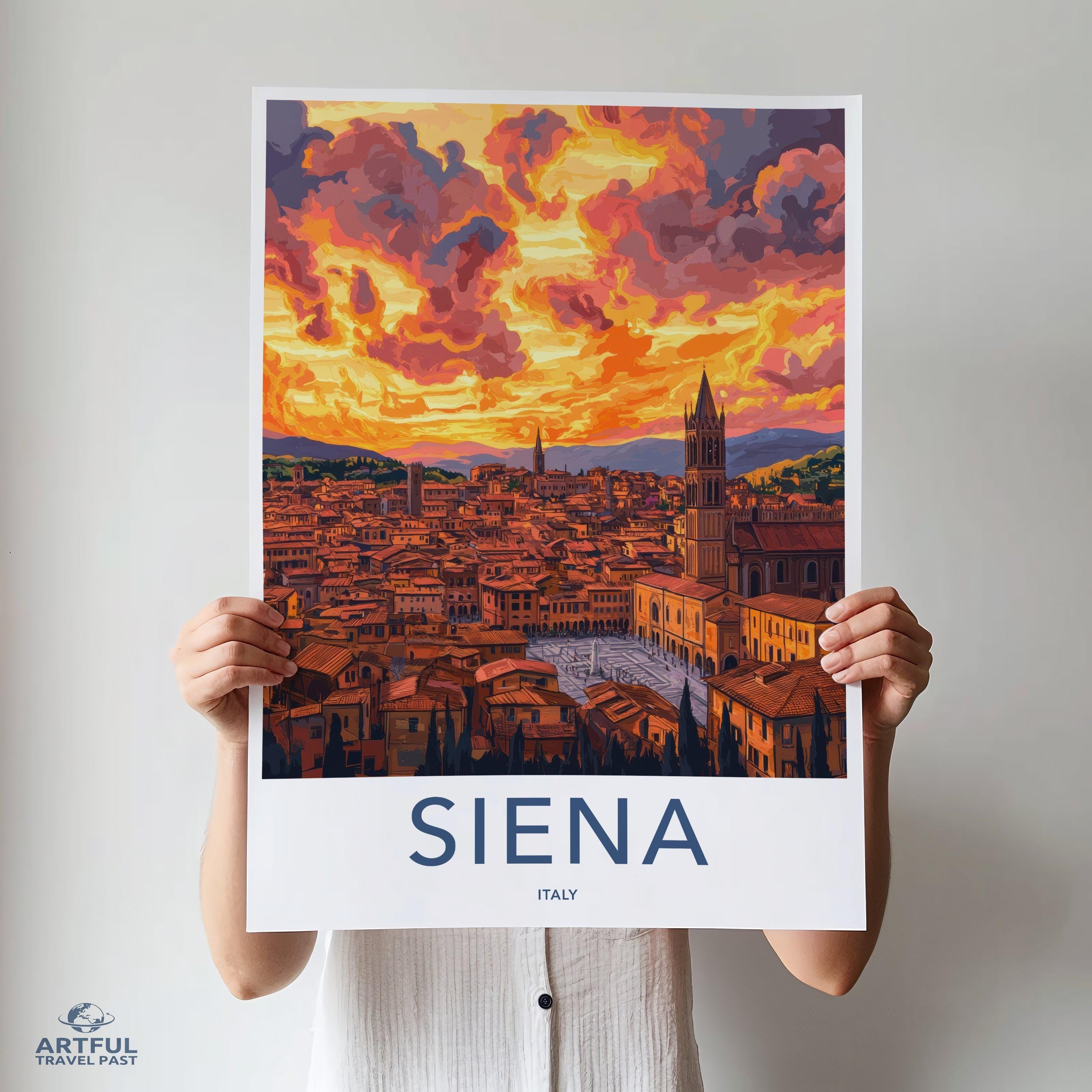 Siena Poster | Tuscany Wall Art | Italy Decor