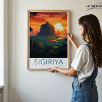 Sigiriya Poster | Sri Lanka Wall Art | South Asia Decor