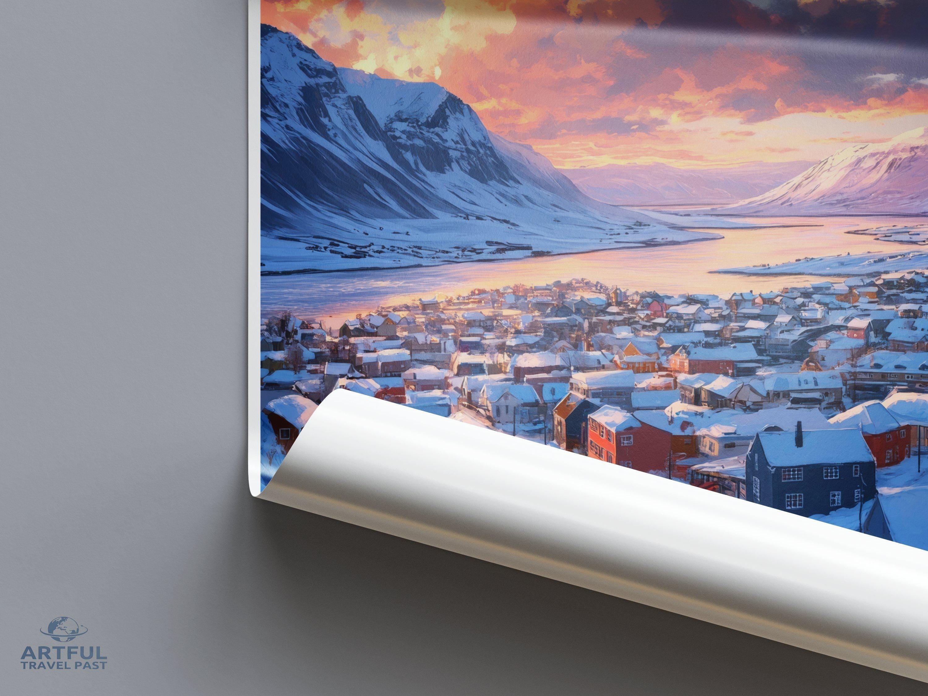 Siglufjörður Poster | Iceland Wall Art | Nordic Decor