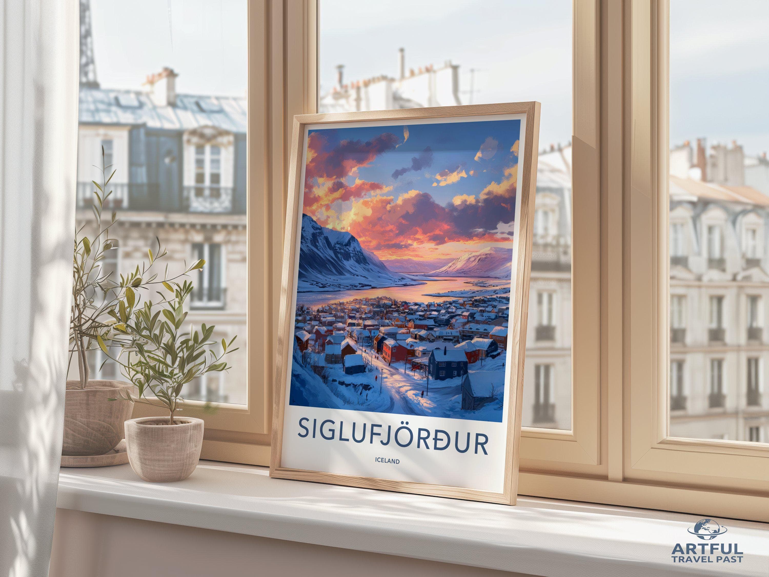 Siglufjörður Poster | Iceland Wall Art | Nordic Decor
