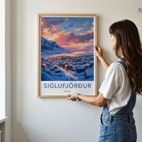 Siglufjörður Poster | Iceland Wall Art | Nordic Decor