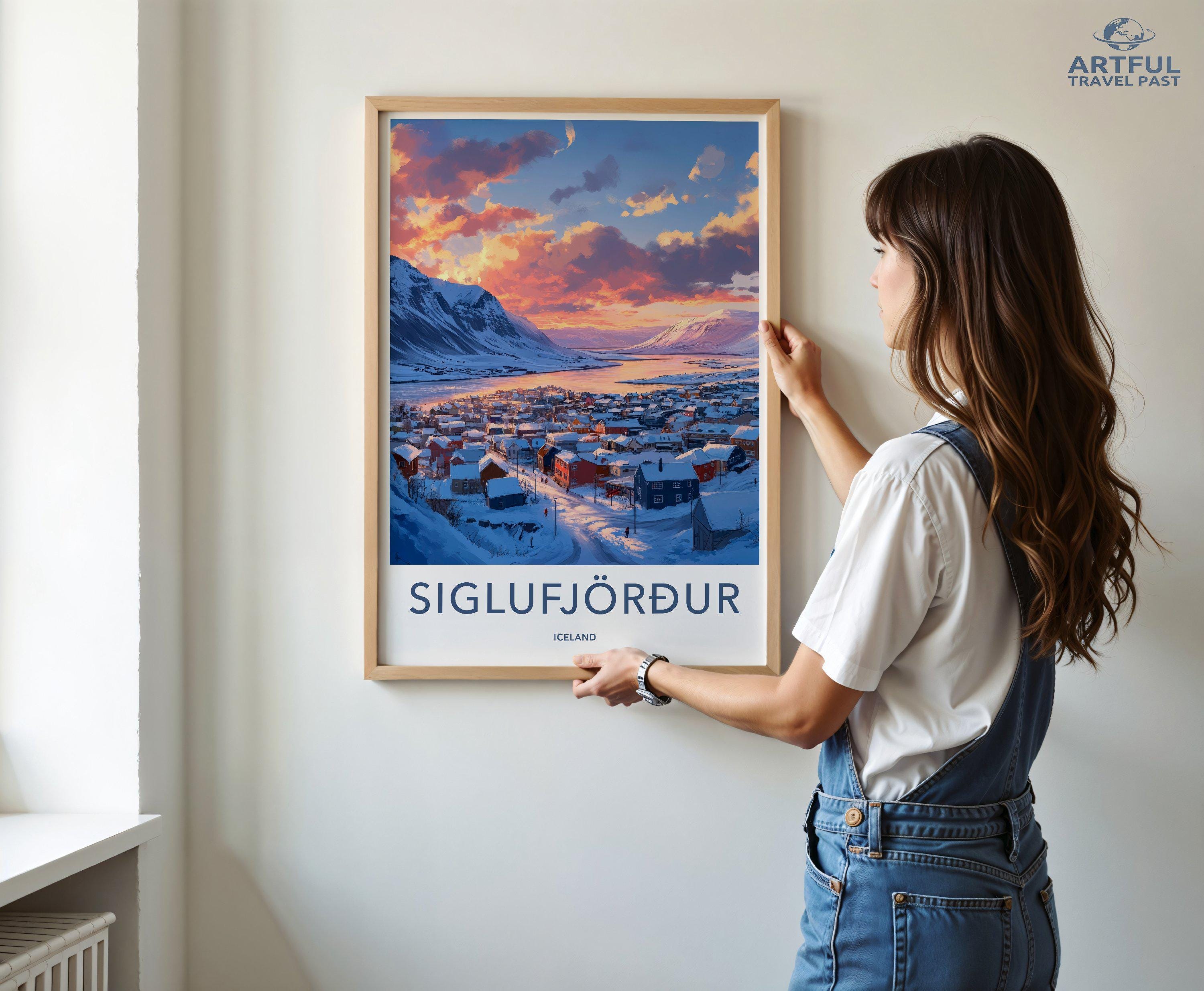 Siglufjörður Poster | Iceland Wall Art | Nordic Decor