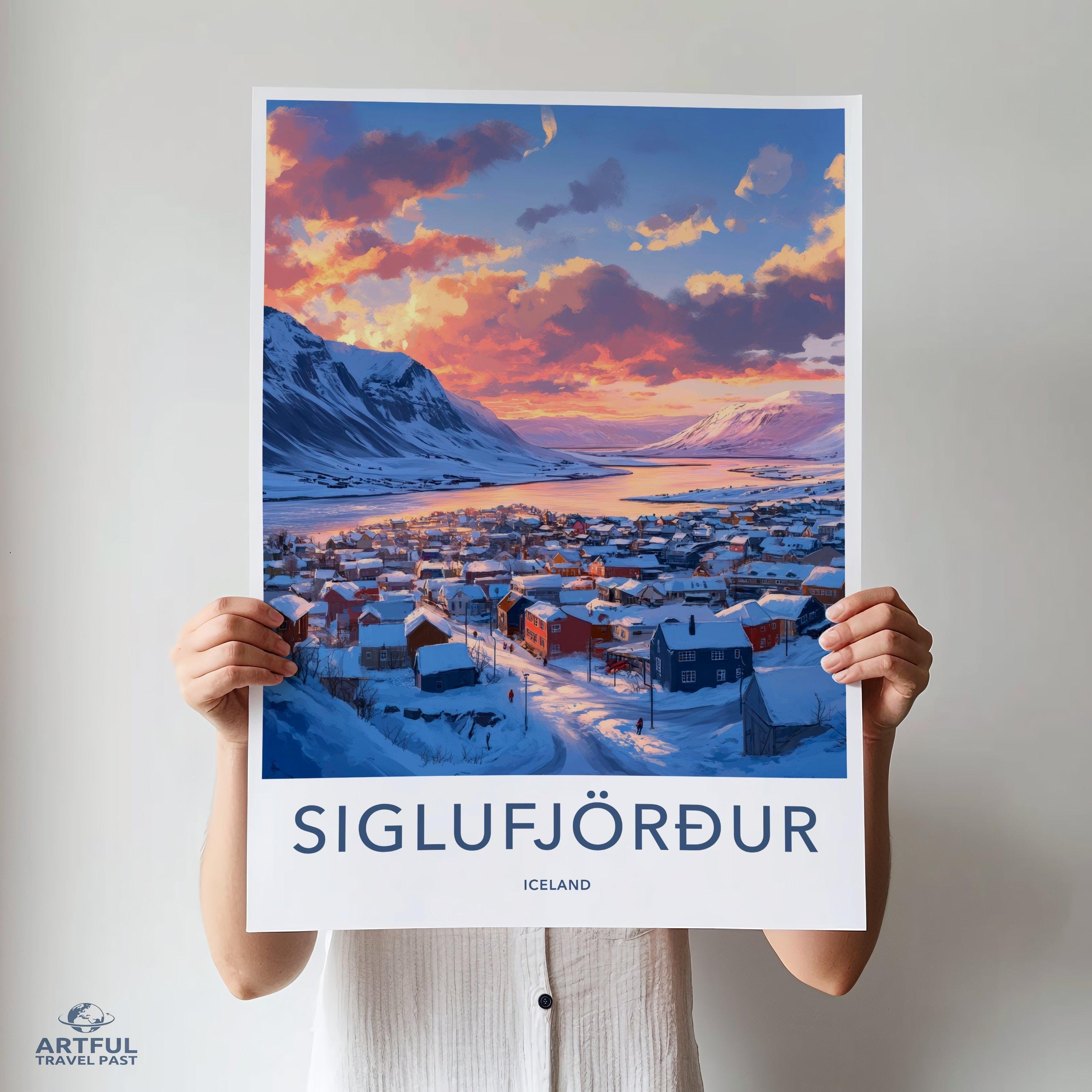 Siglufjörður Poster | Iceland Wall Art | Nordic Decor