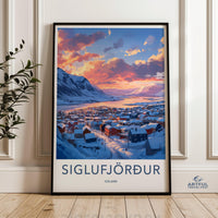 Siglufjörður Poster | Iceland Wall Art | Nordic Decor