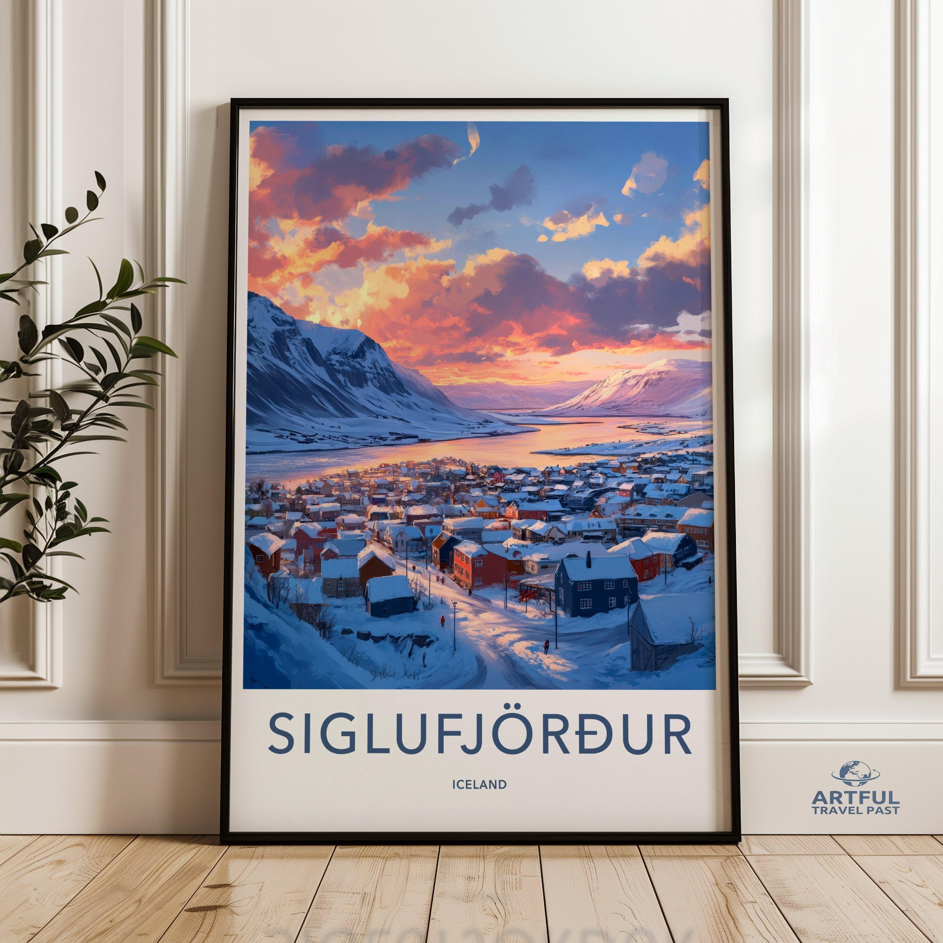 Siglufjörður Poster | Iceland Wall Art | Nordic Decor