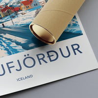 Siglufjörður Poster | Iceland Wall Art | Nordic Decor