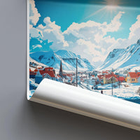 Siglufjörður Poster | Iceland Wall Art | Nordic Decor