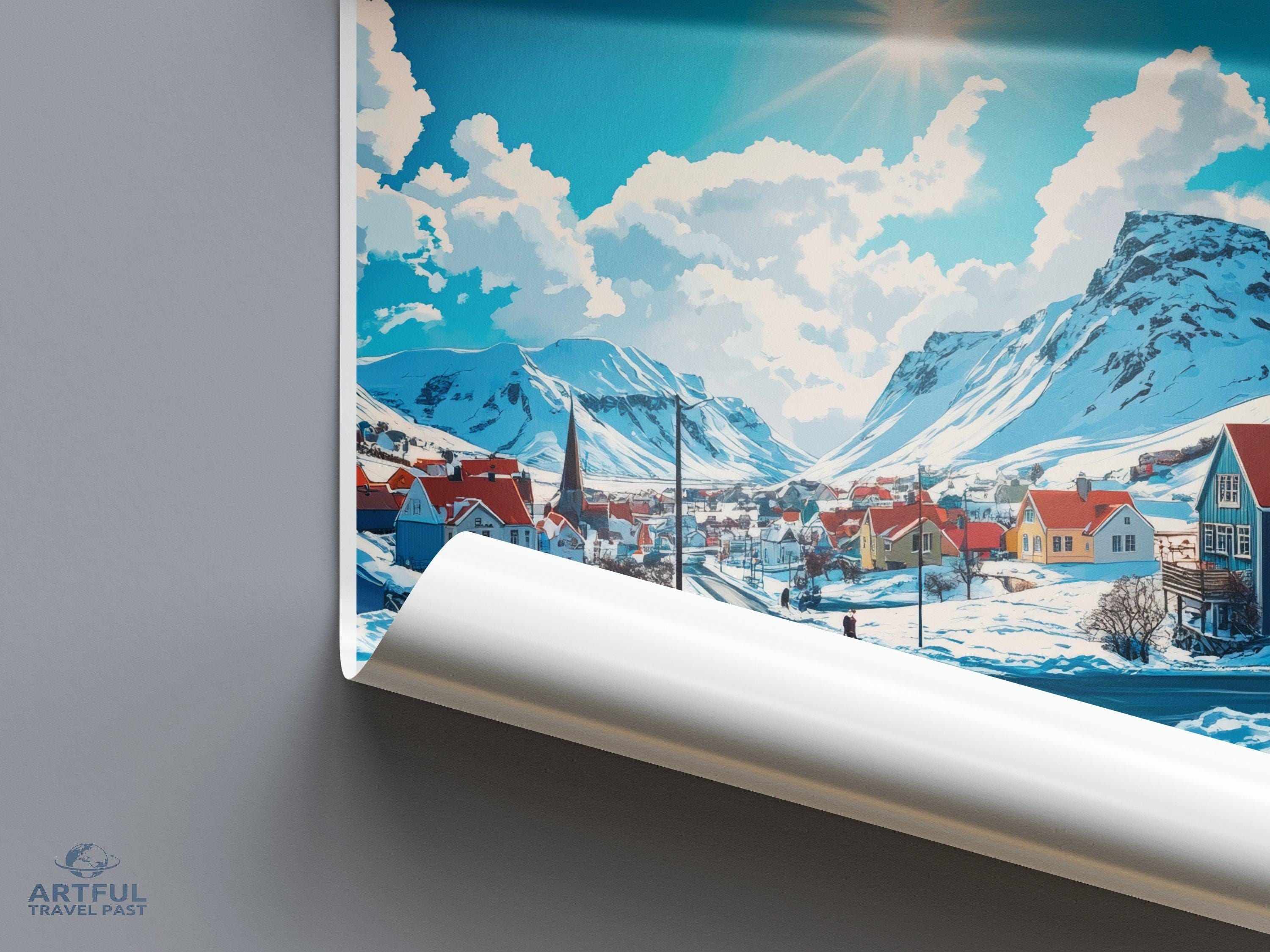 Siglufjörður Poster | Iceland Wall Art | Nordic Decor