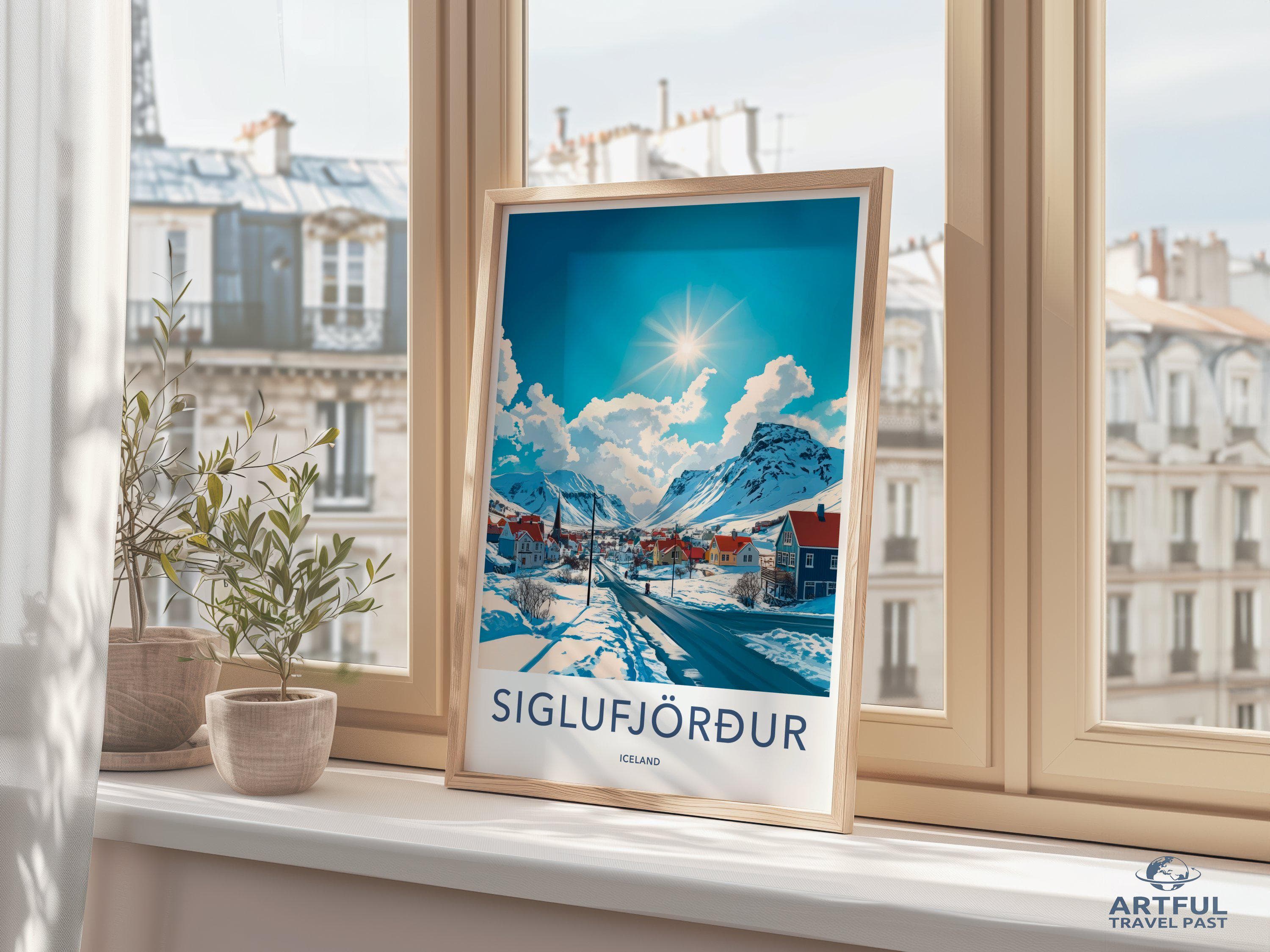 Siglufjörður Poster | Iceland Wall Art | Nordic Decor