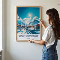 Siglufjörður Poster | Iceland Wall Art | Nordic Decor