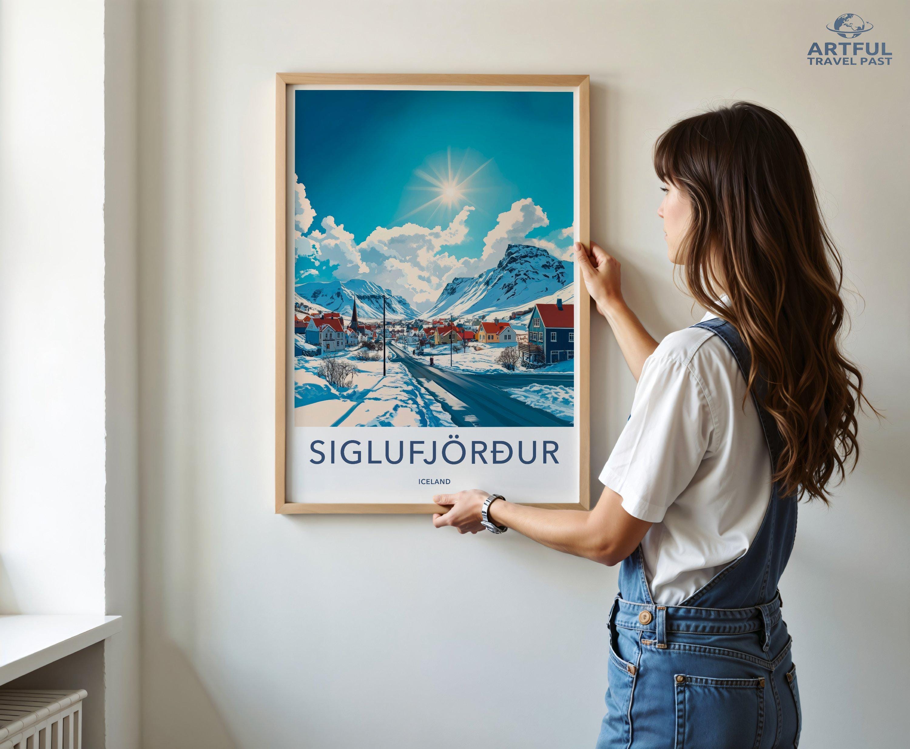 Siglufjörður Poster | Iceland Wall Art | Nordic Decor