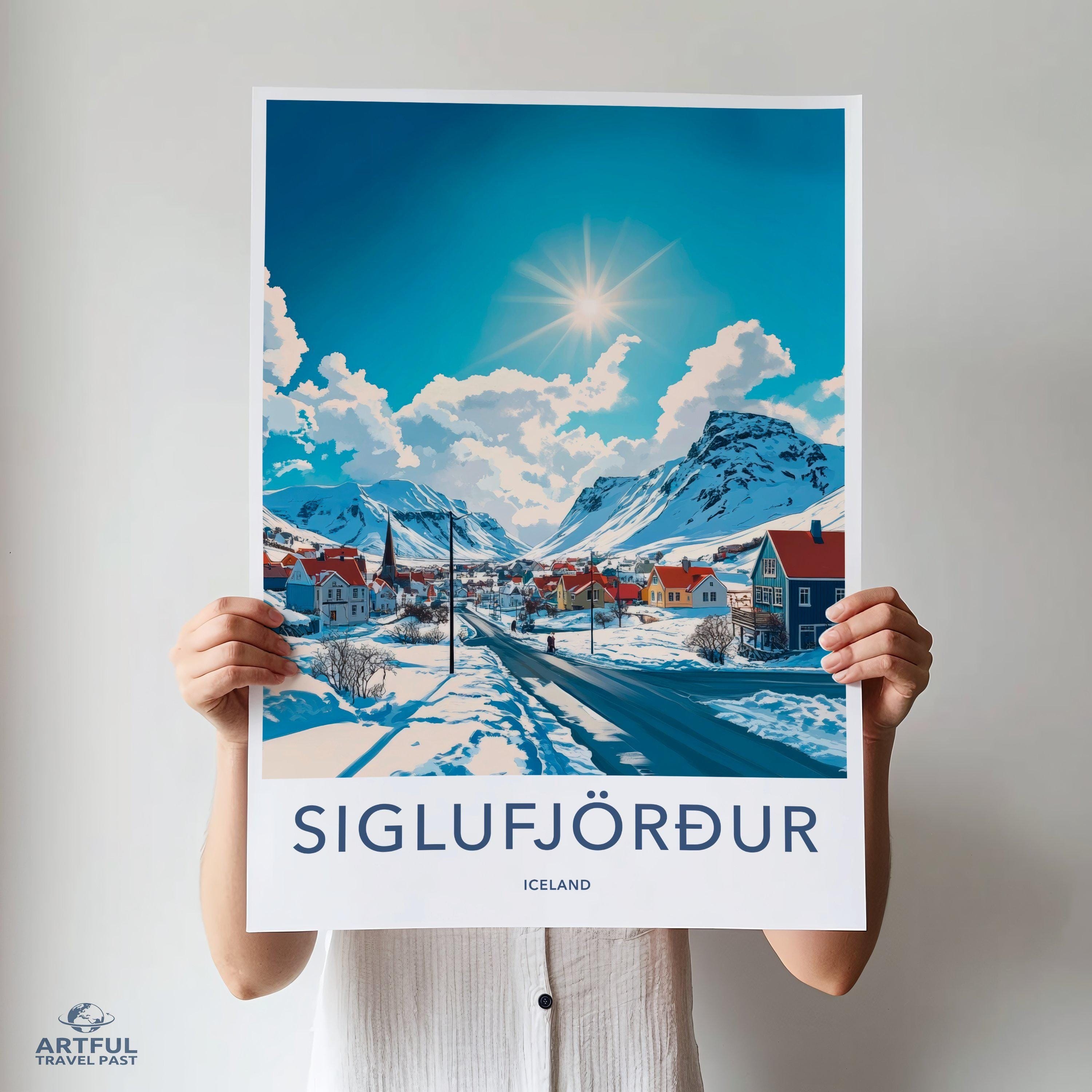Siglufjörður Poster | Iceland Wall Art | Nordic Decor