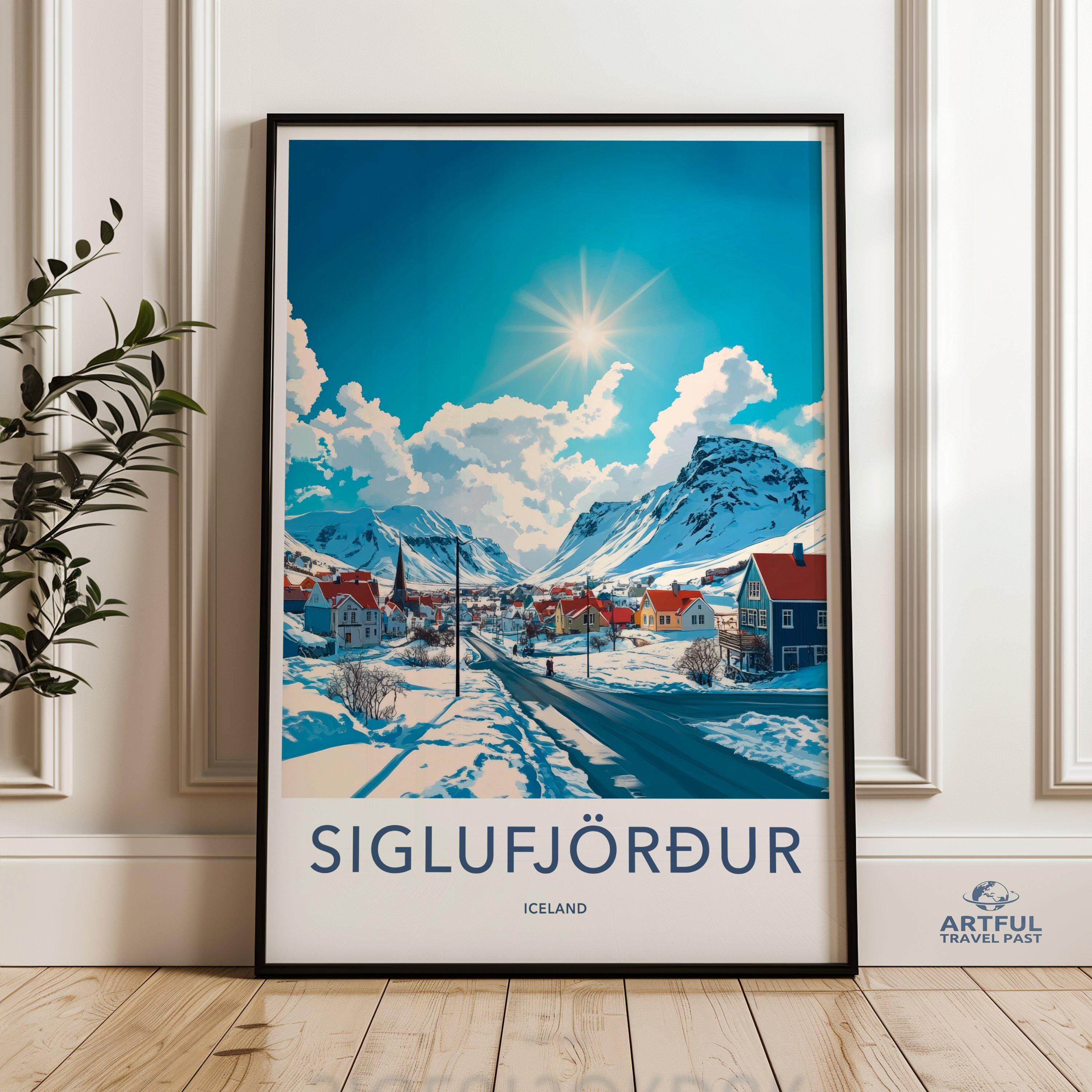 Siglufjörður Poster | Iceland Wall Art | Nordic Decor