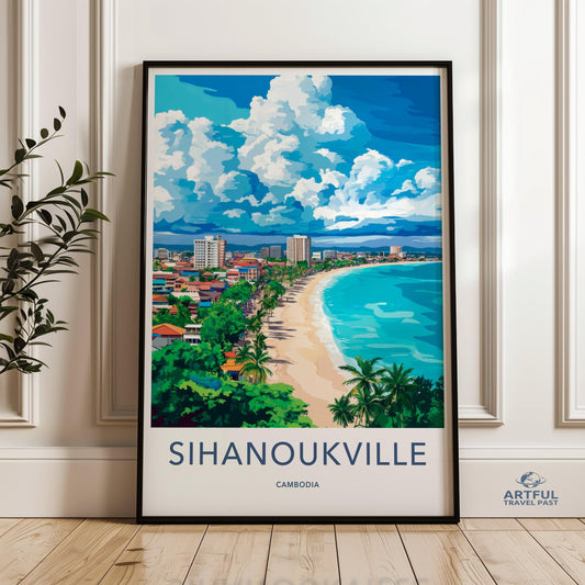 Sihanoukville Poster - Cambodia Wall Art