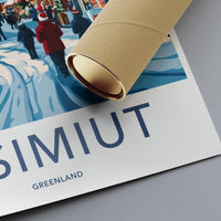 Sisimiut Poster | Greenland Wall Art | Arctic Decor