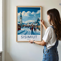 Sisimiut Poster | Greenland Wall Art | Arctic Decor