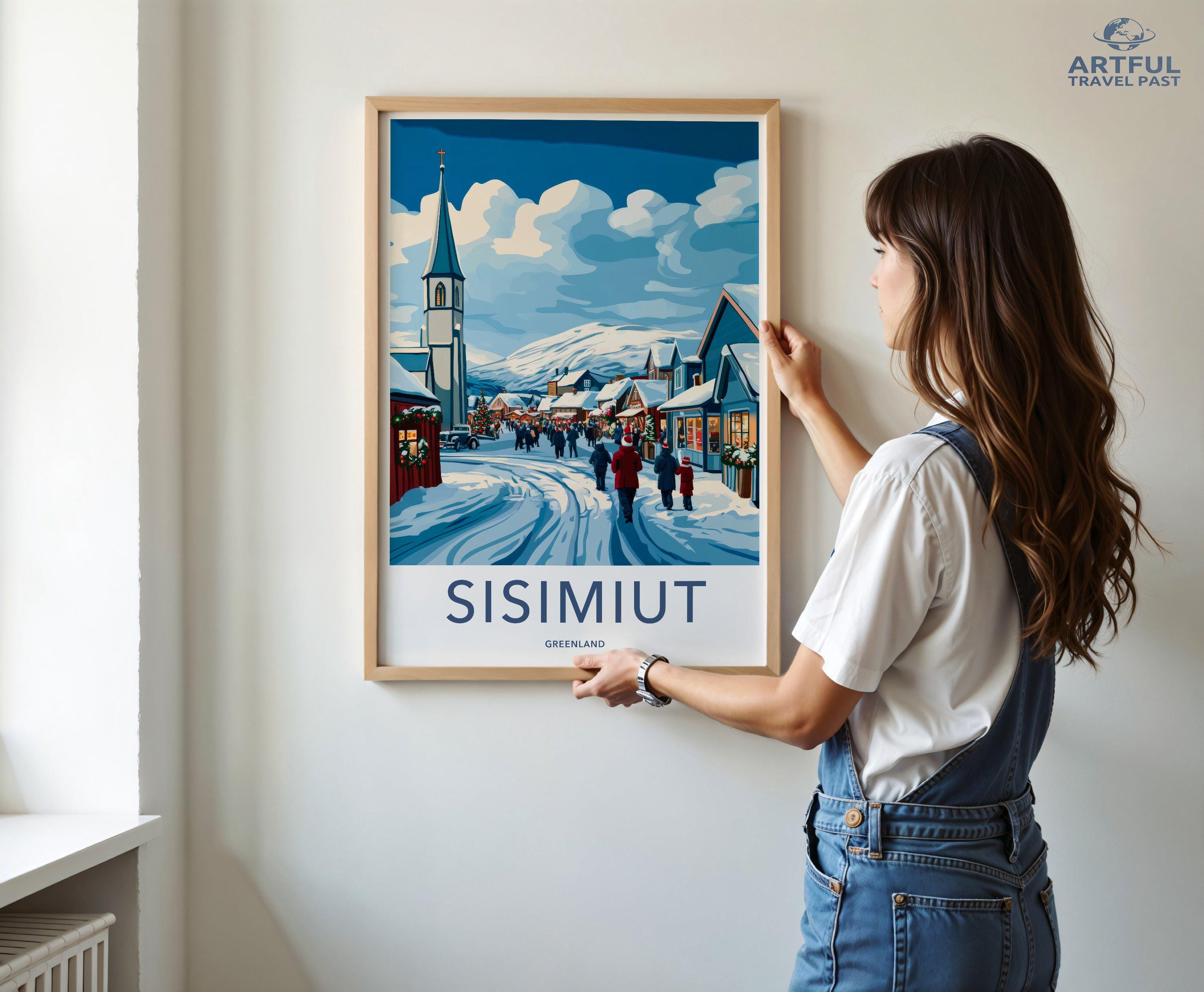 Sisimiut Poster | Greenland Wall Art | Arctic Decor