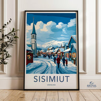 Sisimiut Poster | Greenland Wall Art | Arctic Decor