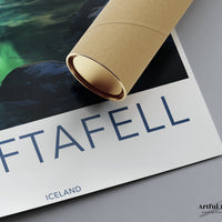 Skaftafell Poster | Aurora Borealis | Iceland Wall Art