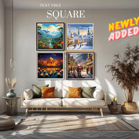 Skaftafell Poster | Iceland Wall Art | Northern Lights Art