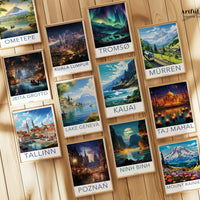 Skaftafell Poster | Iceland Wall Art | Northern Lights Art