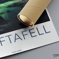Skaftafell Poster | Iceland Wall Art | Northern Lights Art