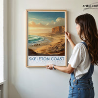 Skeleton Coast Poster | Namibia Wall Art | Africa Decor