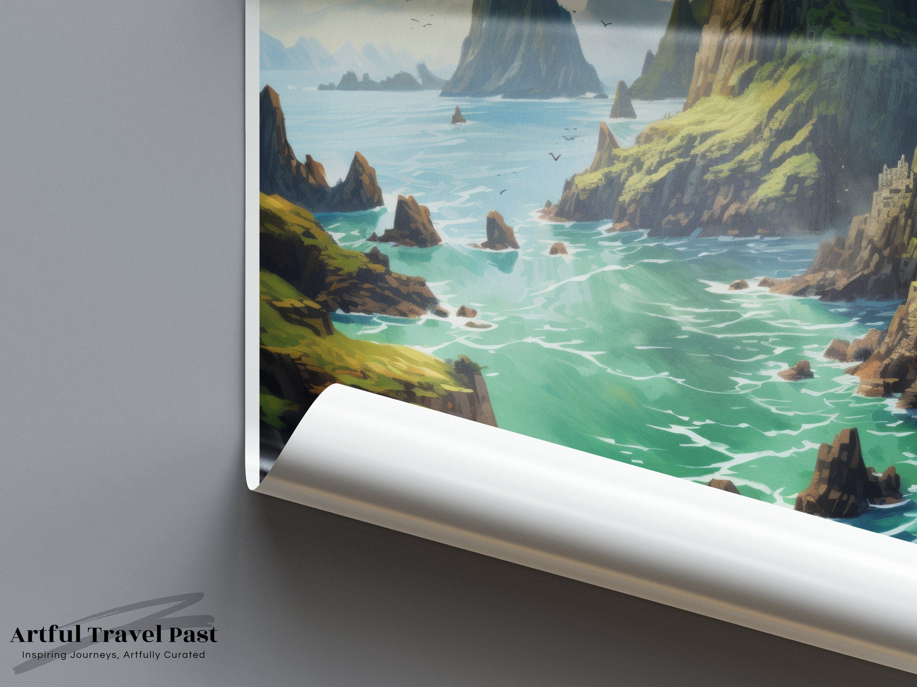 Skellig Islands Poster - Ireland Wall Art