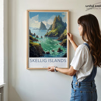 Skellig Islands Poster - Ireland Wall Art