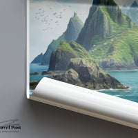 Skellig Islands Poster  | Ireland Wall Art | Europe Decor